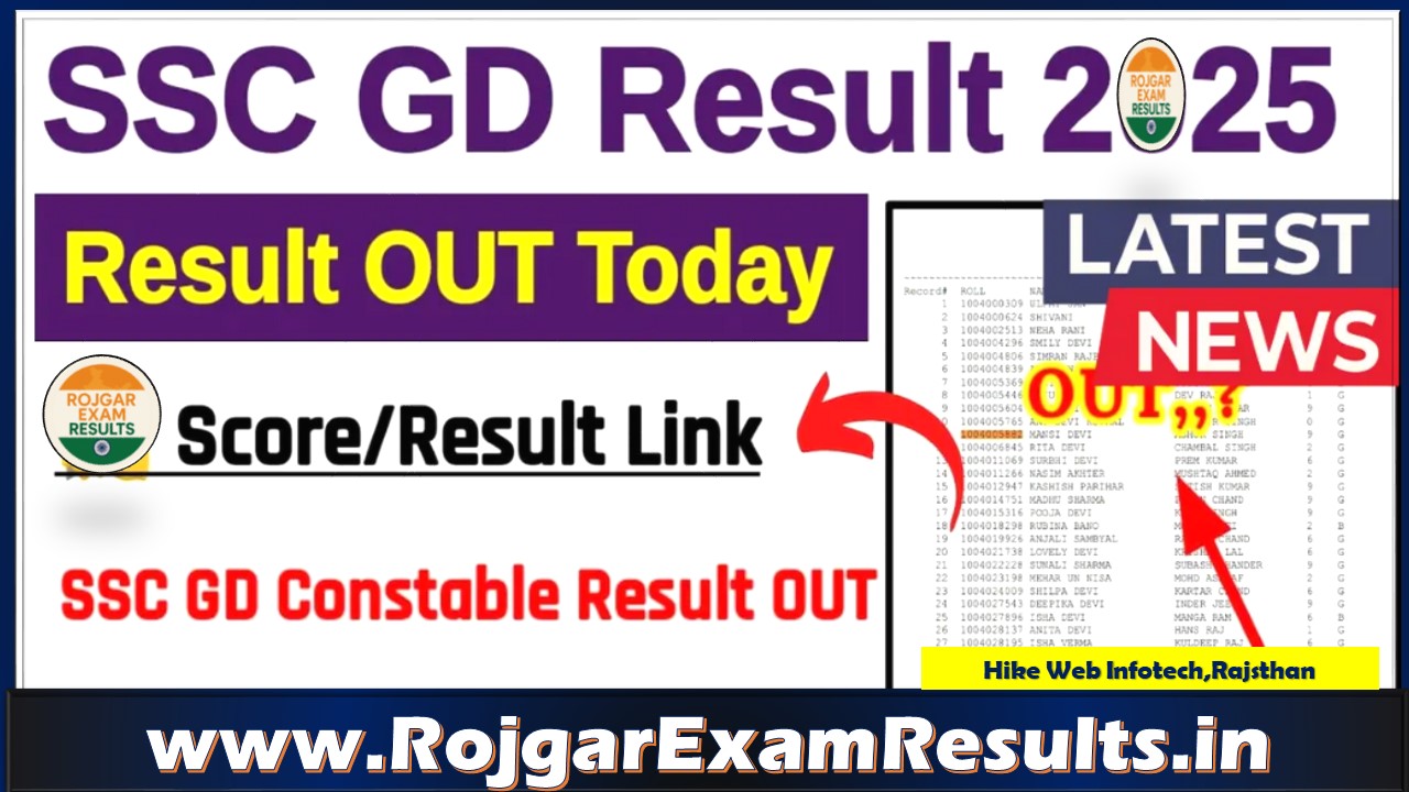 SSC GD कांस्टेबल रिजल्ट 2025: अपेक्षित रिलीज़ तिथि, कैसे चेक करें, और महत्वपूर्ण जानकारी