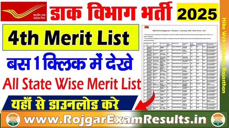 India Post GDS 4th Merit List 2025 जारी – यहां से करें PDF डाउनलोड और जानें डिवीजन वेरिफिकेशन डिटेल्स