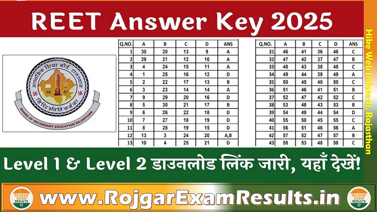 Rajasthan PTET Answer Key 2025: राजस्थान पीटीईटी उत्तर कुंजी हुई जारी, यहां से करें डाउनलोड